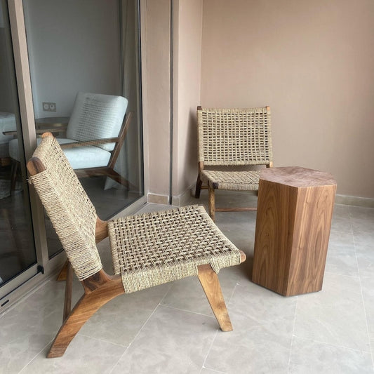 Easy Chair with jute weaving