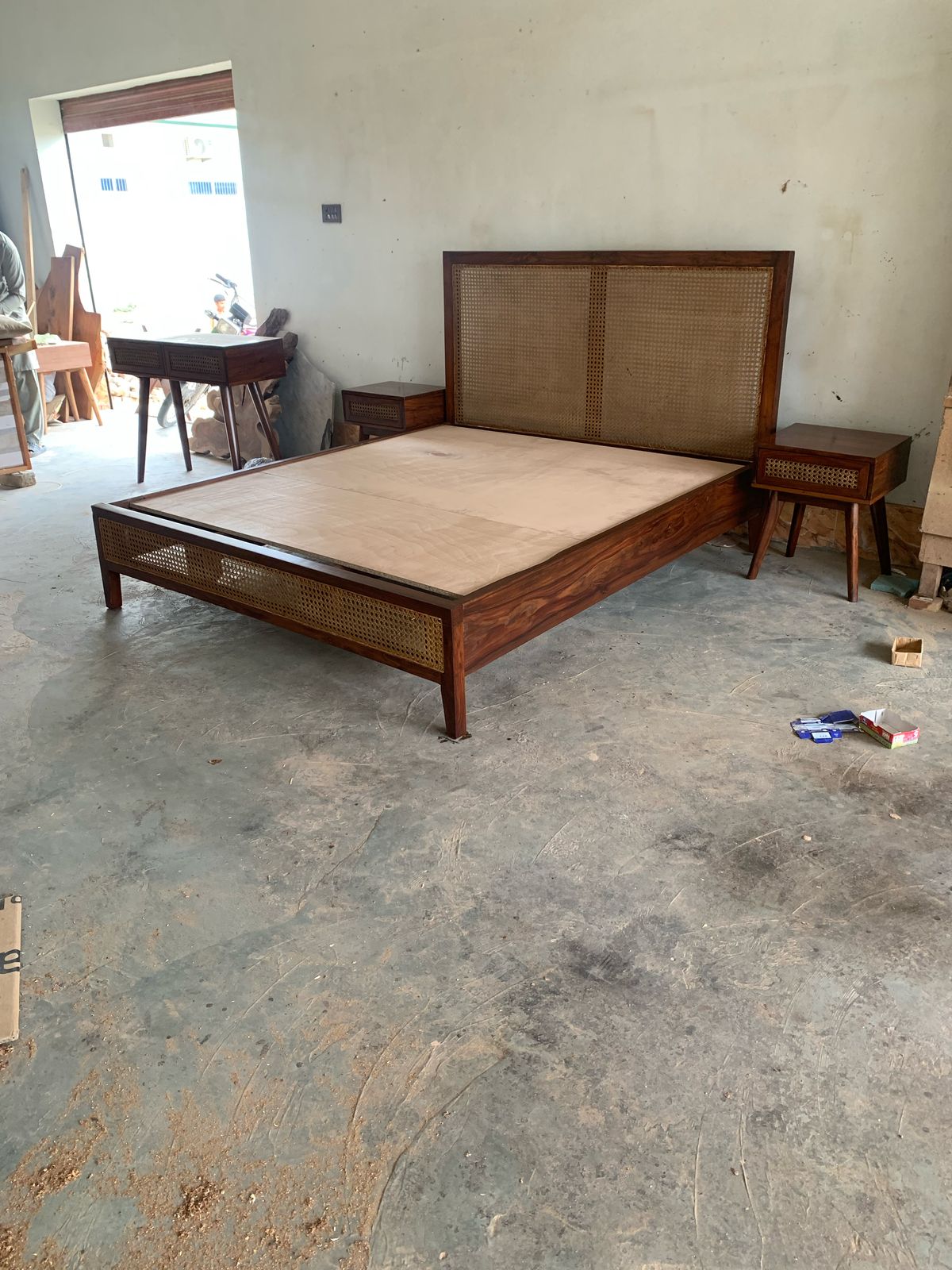 Kanha Rattan bed