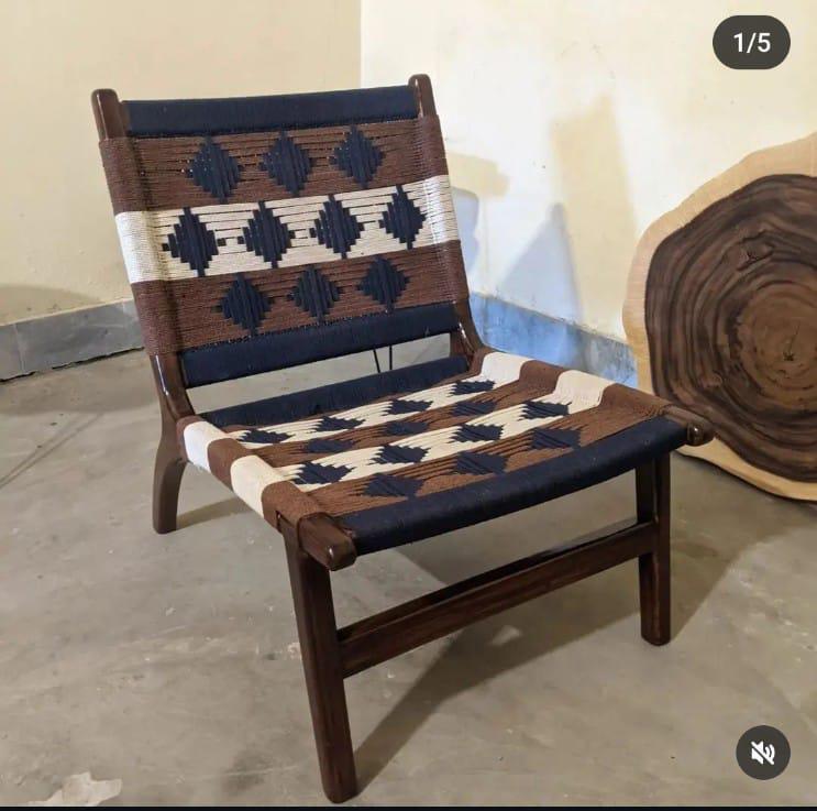 Easy Chair with jute weaving